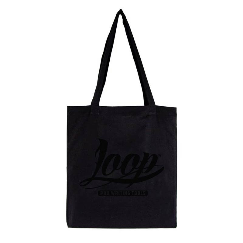 Loopcolors Stoffbeutel Logo Loop - Schwarz Schwarz