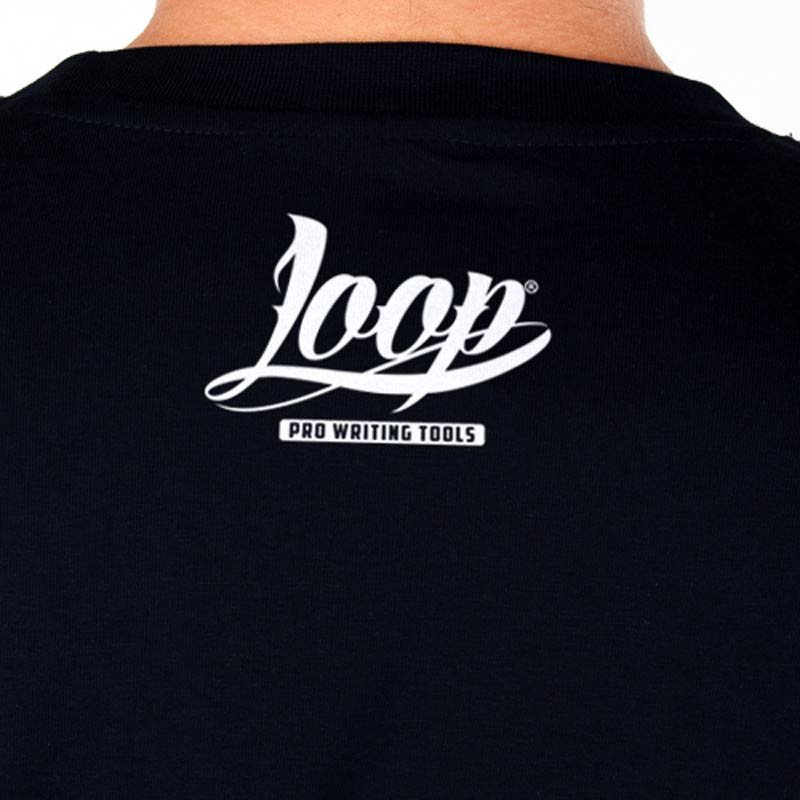 Loopcolors T-Shirt Logo White - Schwarz - Image 2